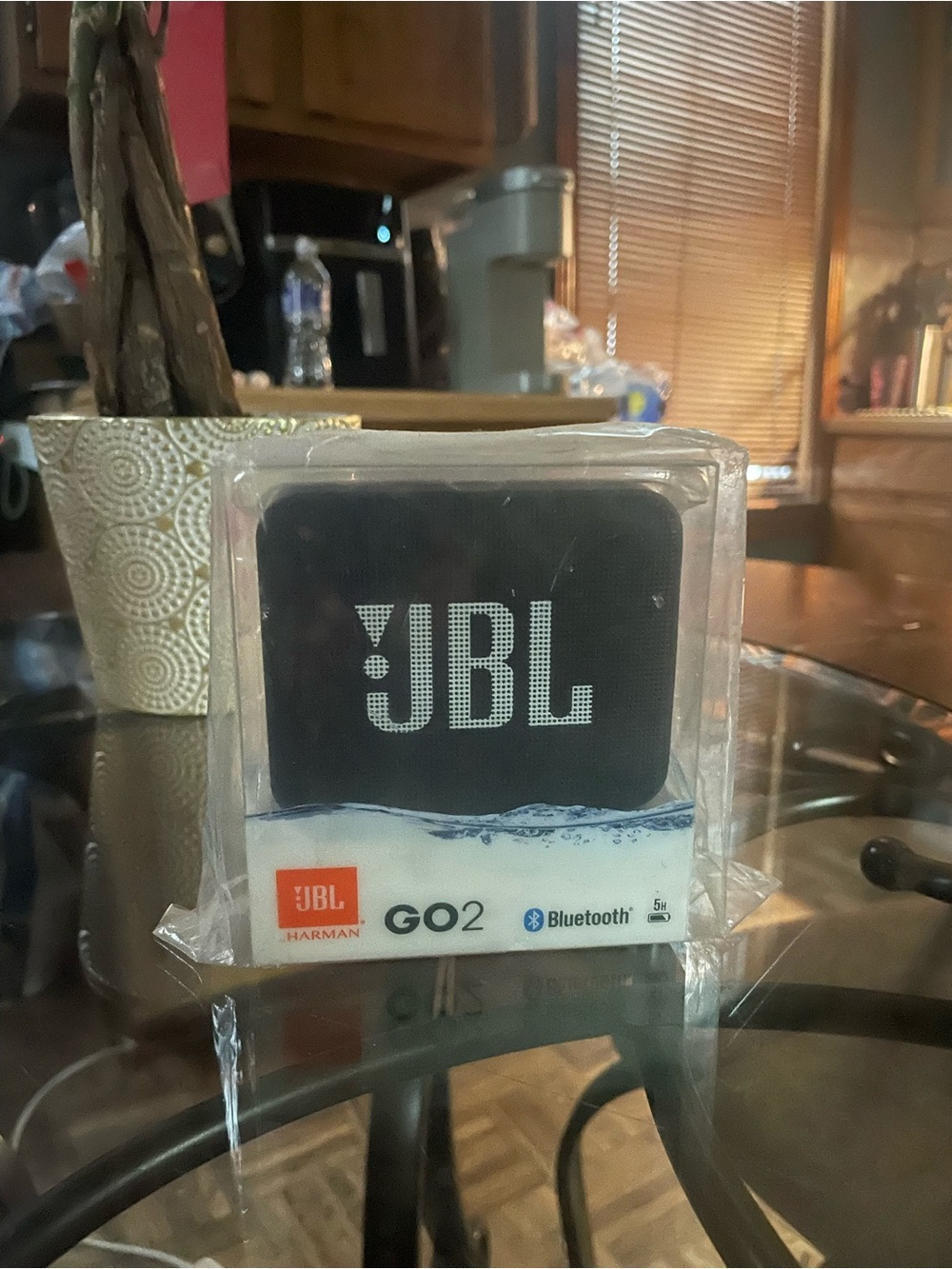 JBL Go2 Portable Bluetooth Speaker - Black with White Logo
